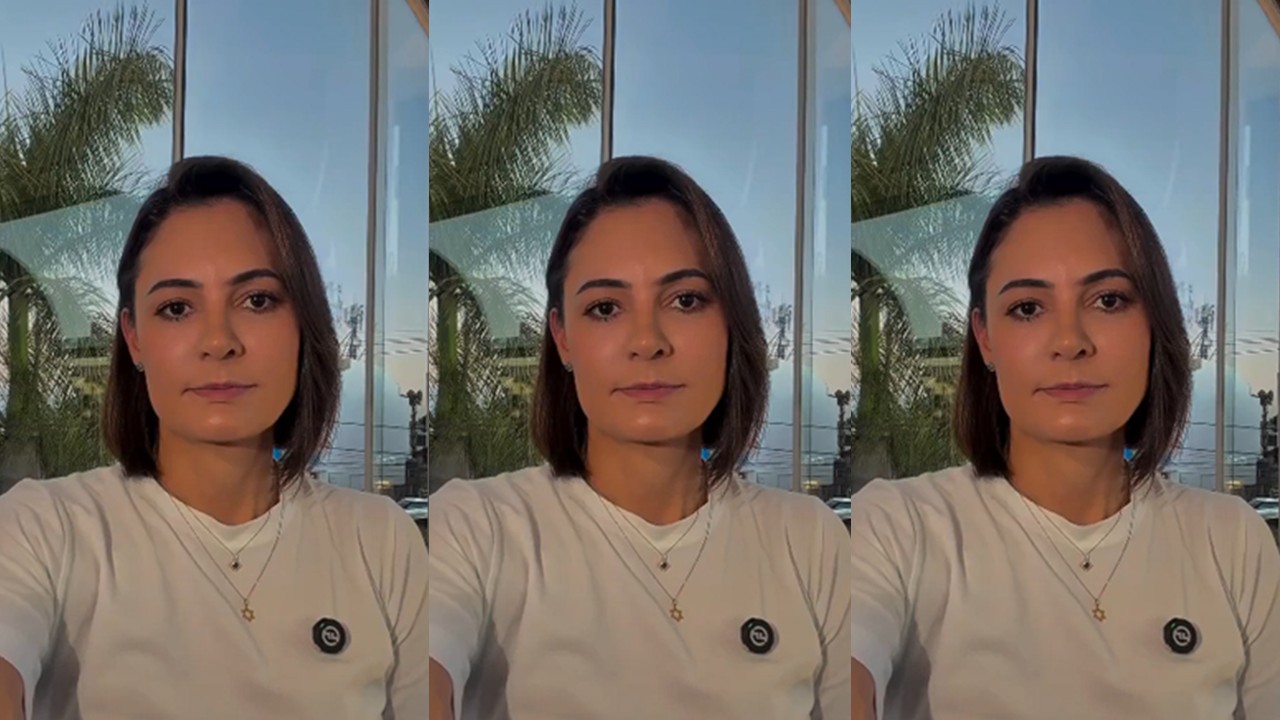 Michelle não diz que apoiará a campanha de Flávio; veja o que está por trás do vídeo da ex-primeira-dama