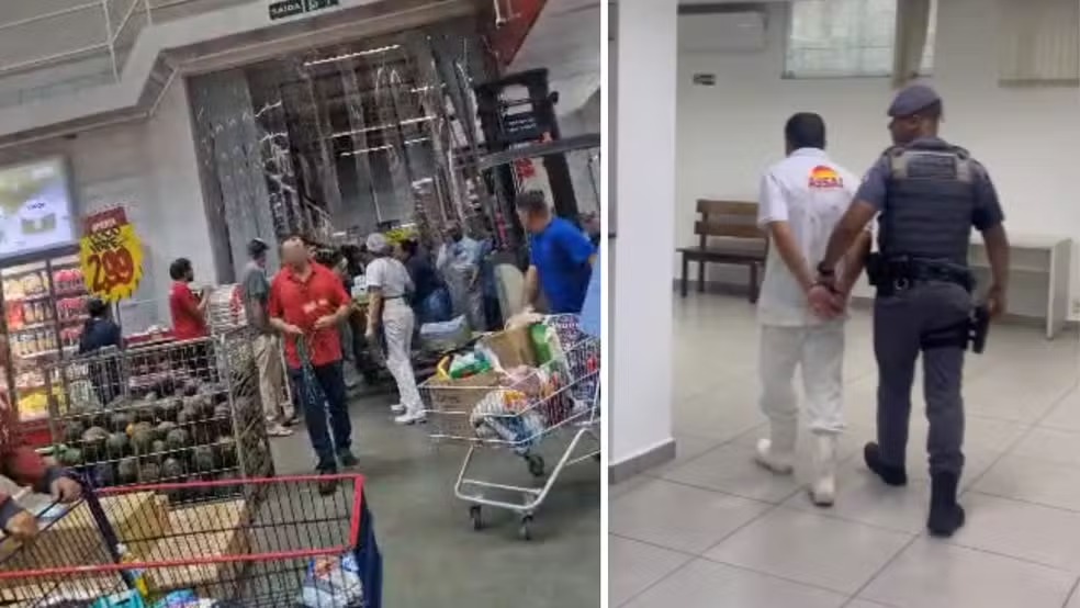 Açougueiro é preso após esfaquear colegas em supermercado
