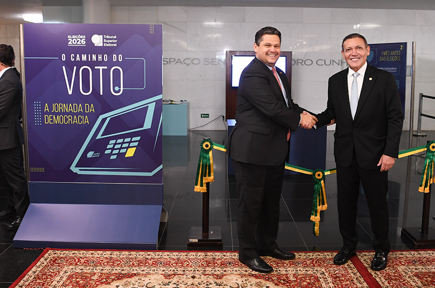 Em exposição do TSE no Senado, Davi aponta confiabilidade do sistema eleitoral