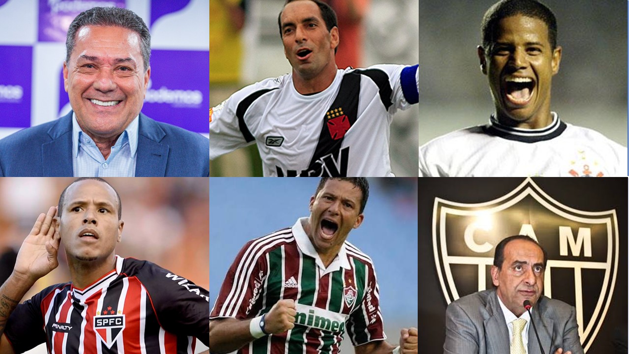 Do gramado para as urnas: Edmundo, Luís Fabiano, Luxemburgo e outros nomes do futebol disputam as eleições de 2026