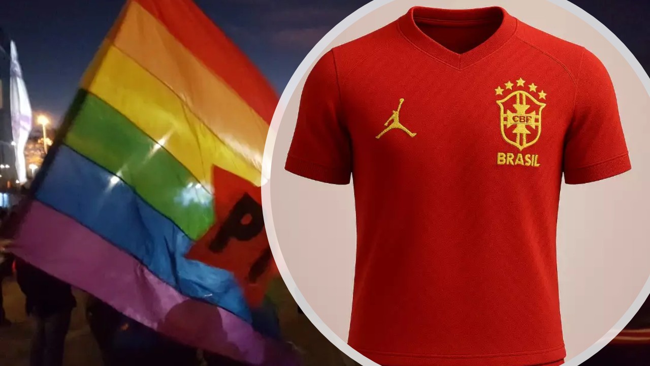 A camiseta da Seleção e a bandeira que ganhou todas as cores