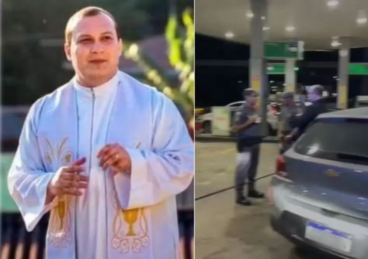 Padre bêbado quebra garrafas em posto, xinga e ameaça frentistas em SP