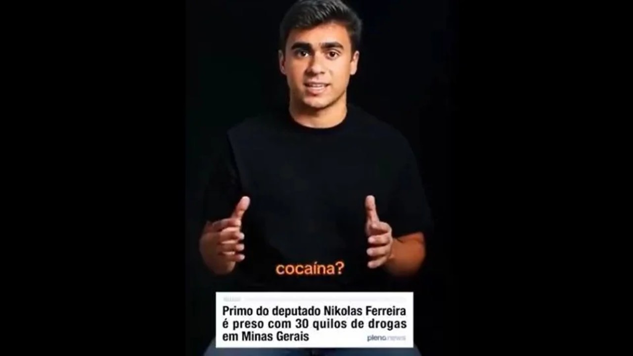 "Deus, pátria e pó branco"! Nikolas Ferreira não se manifesta desde que o primo foi preso