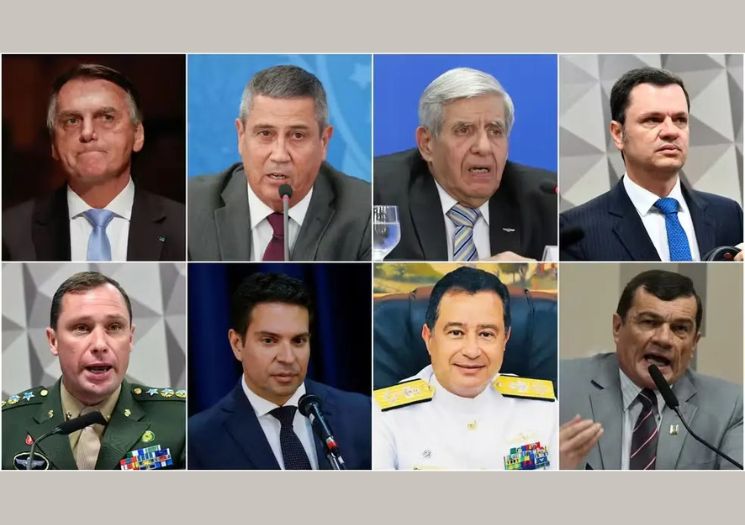 Bolsonaro e aliados no banco dos réus