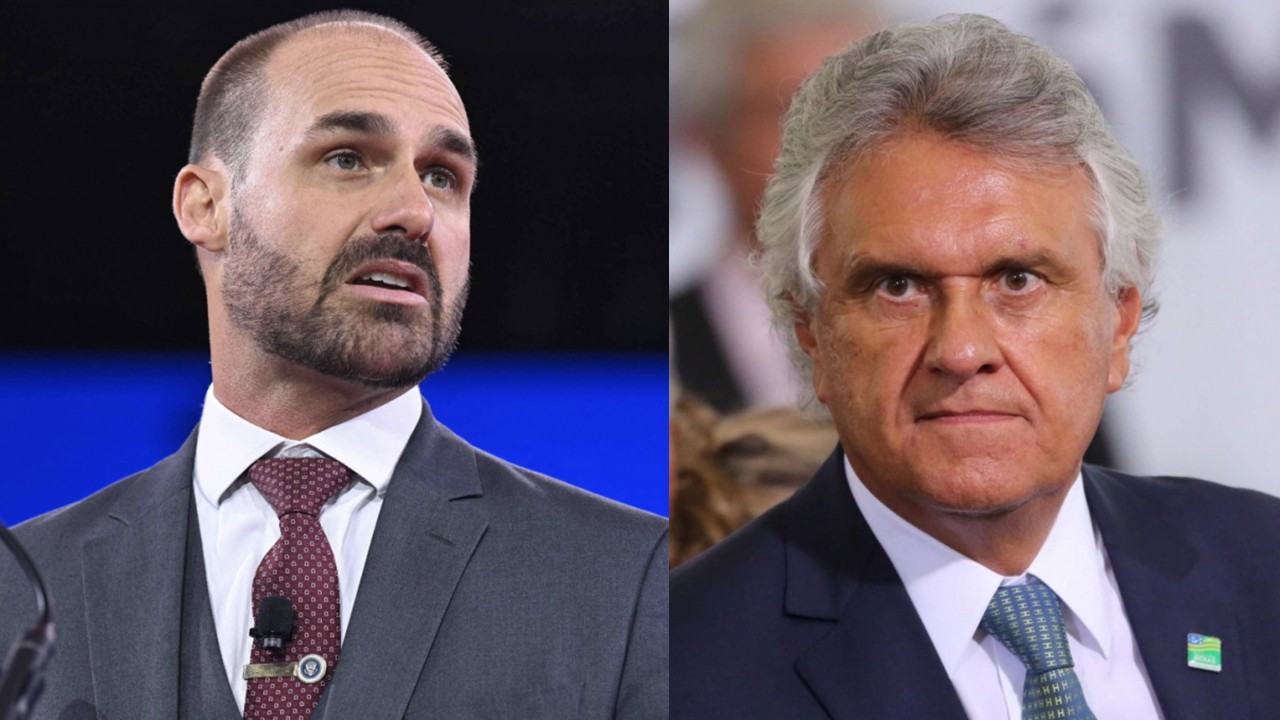 Racha na direita: para barrar Tarcísio, ala bolsonarista articula Eduardo na chapa de Caiado