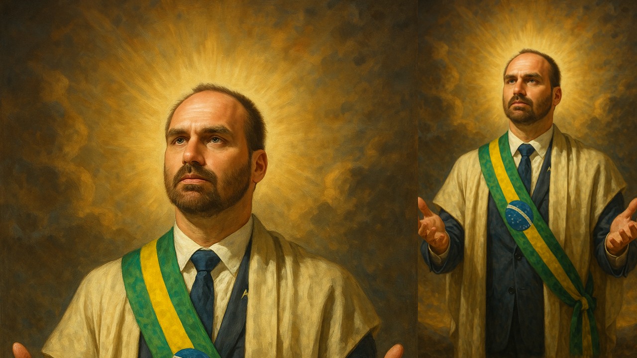 ELES PIRARAM: Em tom messiânico, Eduardo Bolsonaro se diz escolhido para lutar contra o “regime sanguinário”