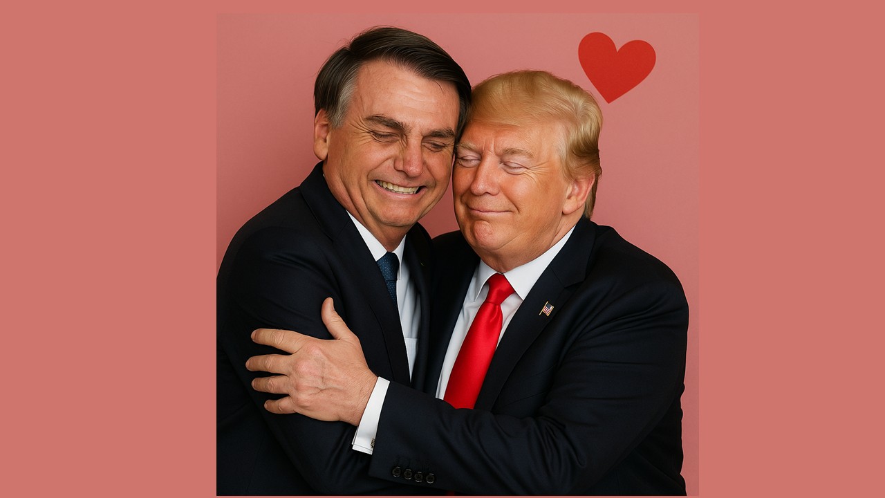 MEU DEUS ! Bolsonaro diz que é “apaixonado” por Trump e pelo povo dos EUA