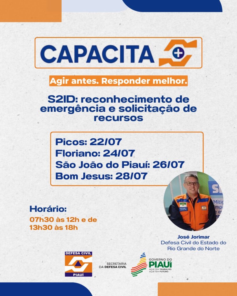 Capacita+ chega à segunda fase e reunirá mais de 80 gestores em quatro municípios piauienses