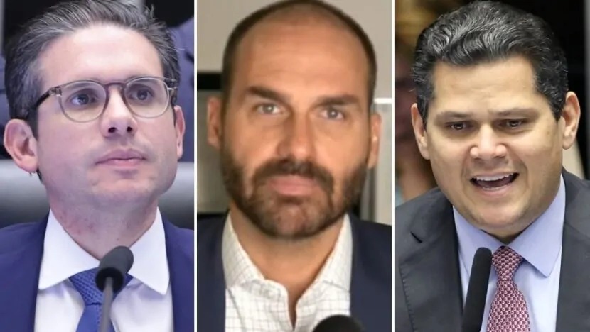 Eduardo Bolsonaro ameaça Hugo Motta e Alcolumbre com sanções de Trump