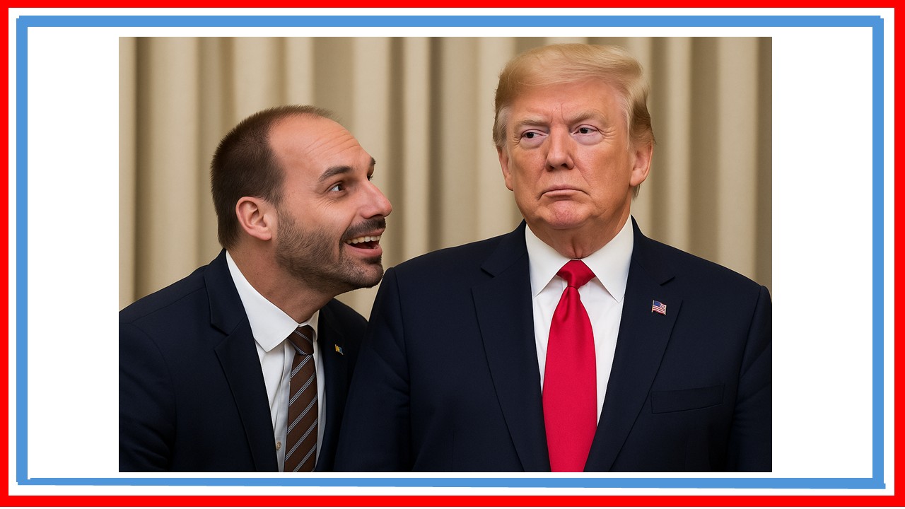"Meu chefe, Trump”: Eduardo se coloca como vassalo de Trump e desafia soberania do Brasil