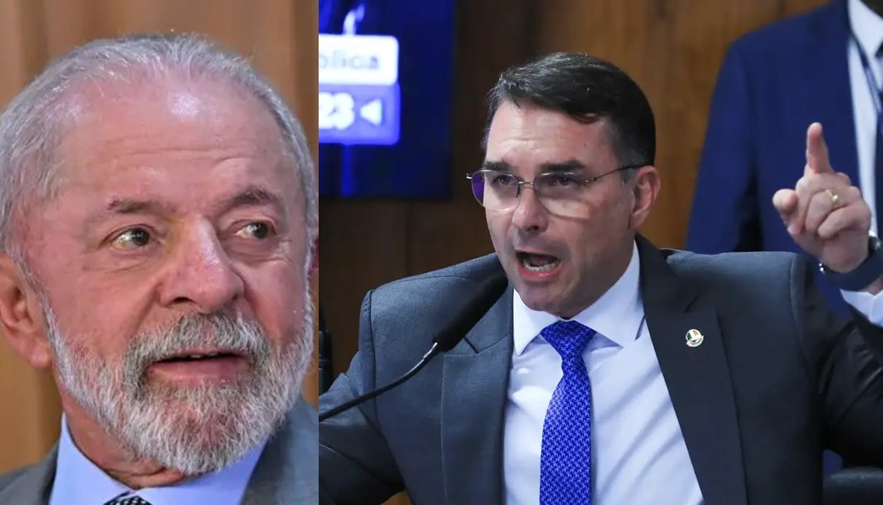 “Lula tá cagando pro Brasil”, diz Flávio Bolsonaro