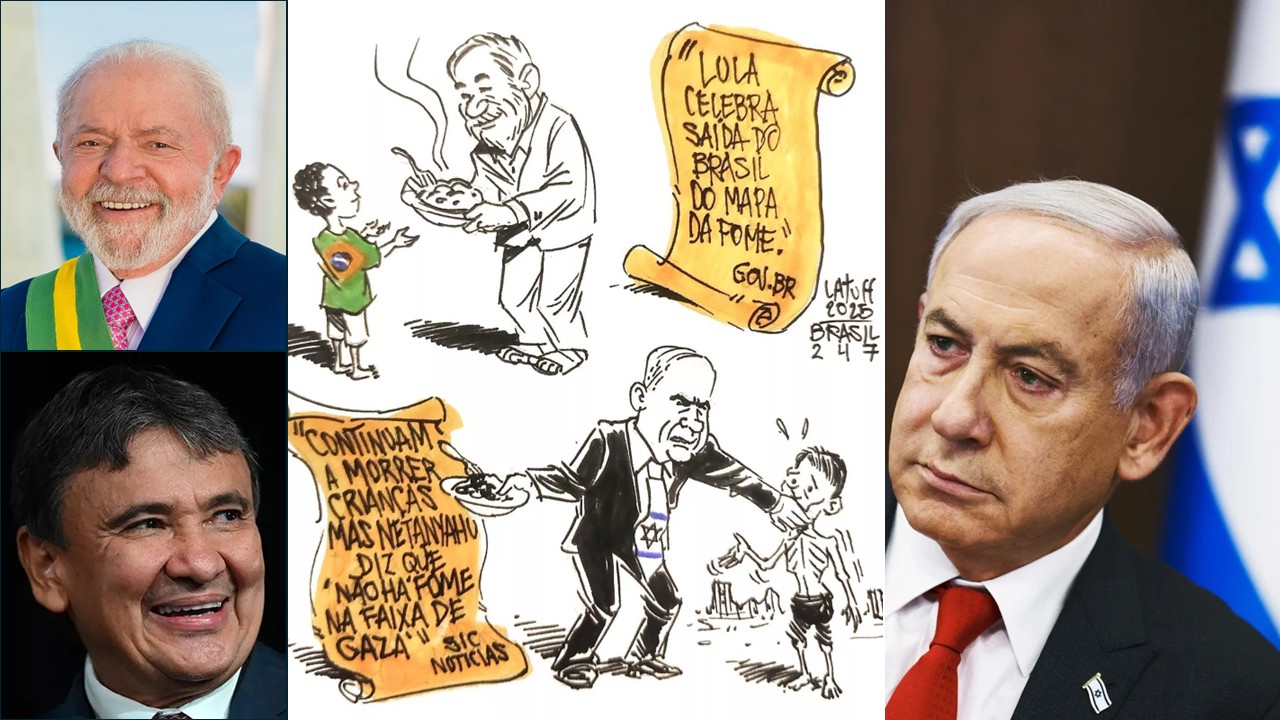 Enquanto Netanyahu minimiza a fome em Gaza, Lula e Wellington mostram ao mundo como combatê-la