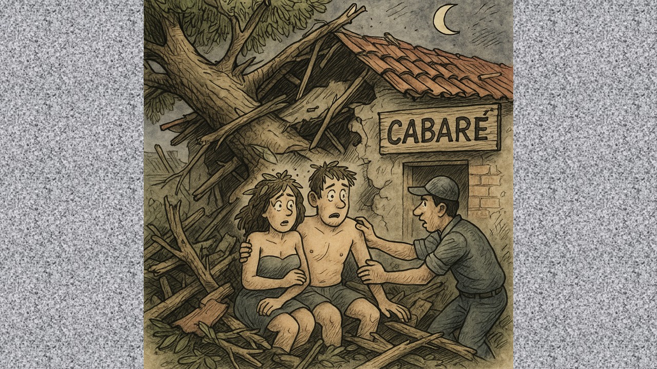 Árvore cai em cabaré no AM: casal resgatado e stripper some