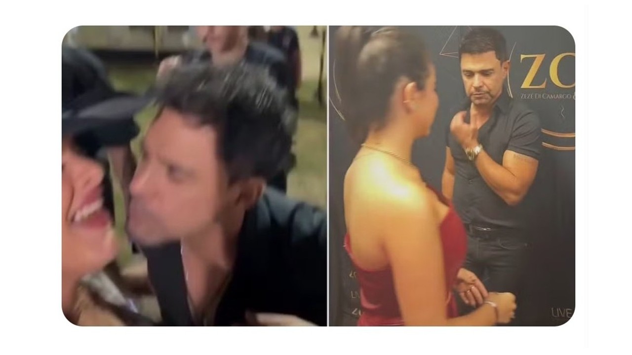 Zezé di Camargo tenta beijar fã nos bastidores de show e gera polêmica