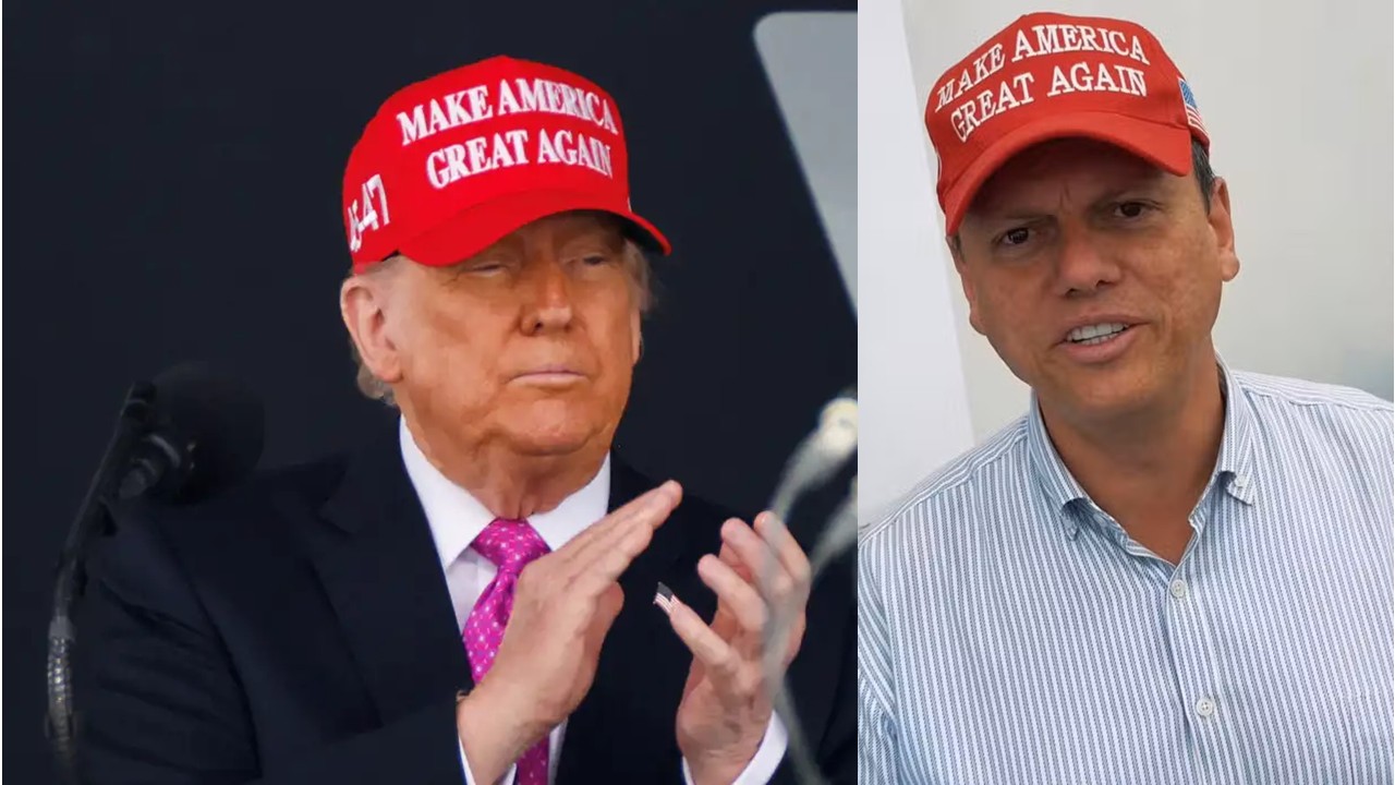 OTÁRIO: Tarcísio bajula Trump. Trump acusa Tarcísio de  execuções policiais
