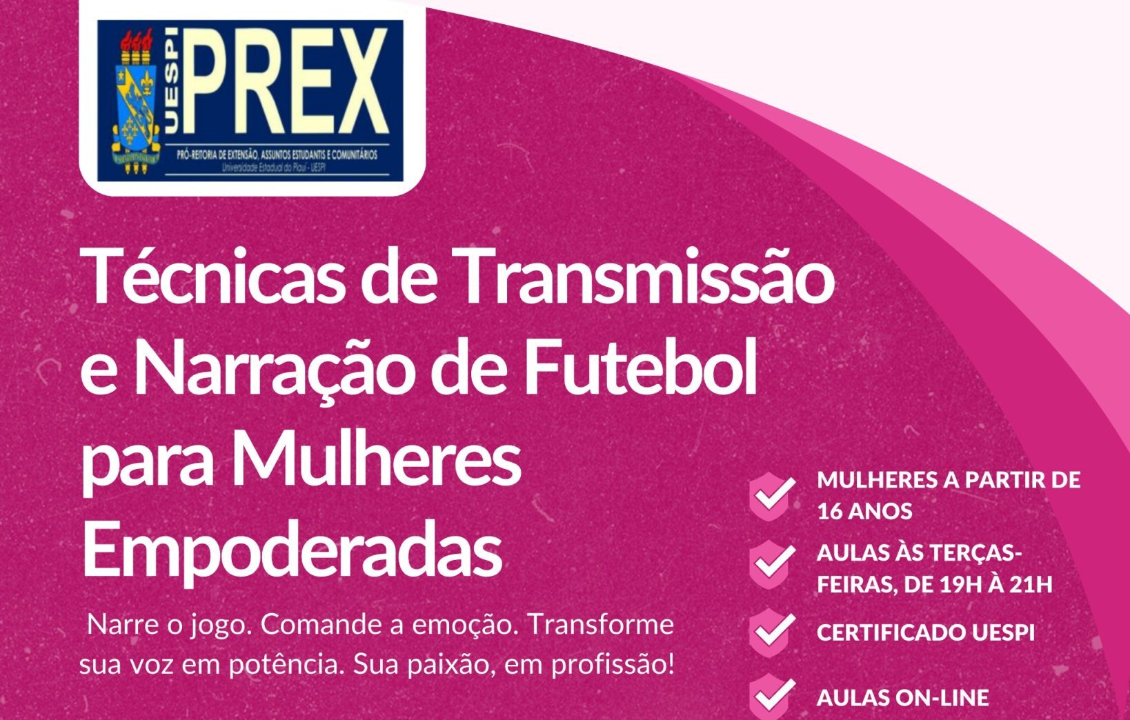 Uespi lança projeto de extensão para ampliar presença feminina no jornalismo esportivo