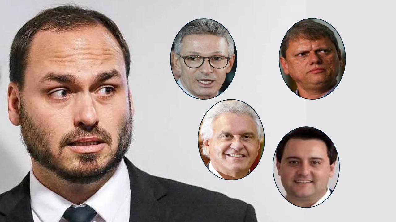 "Ratos, covardes, canalhas, sujos", de Carlos Bolsonaro para Zema, Tarcísio e governadores de direita