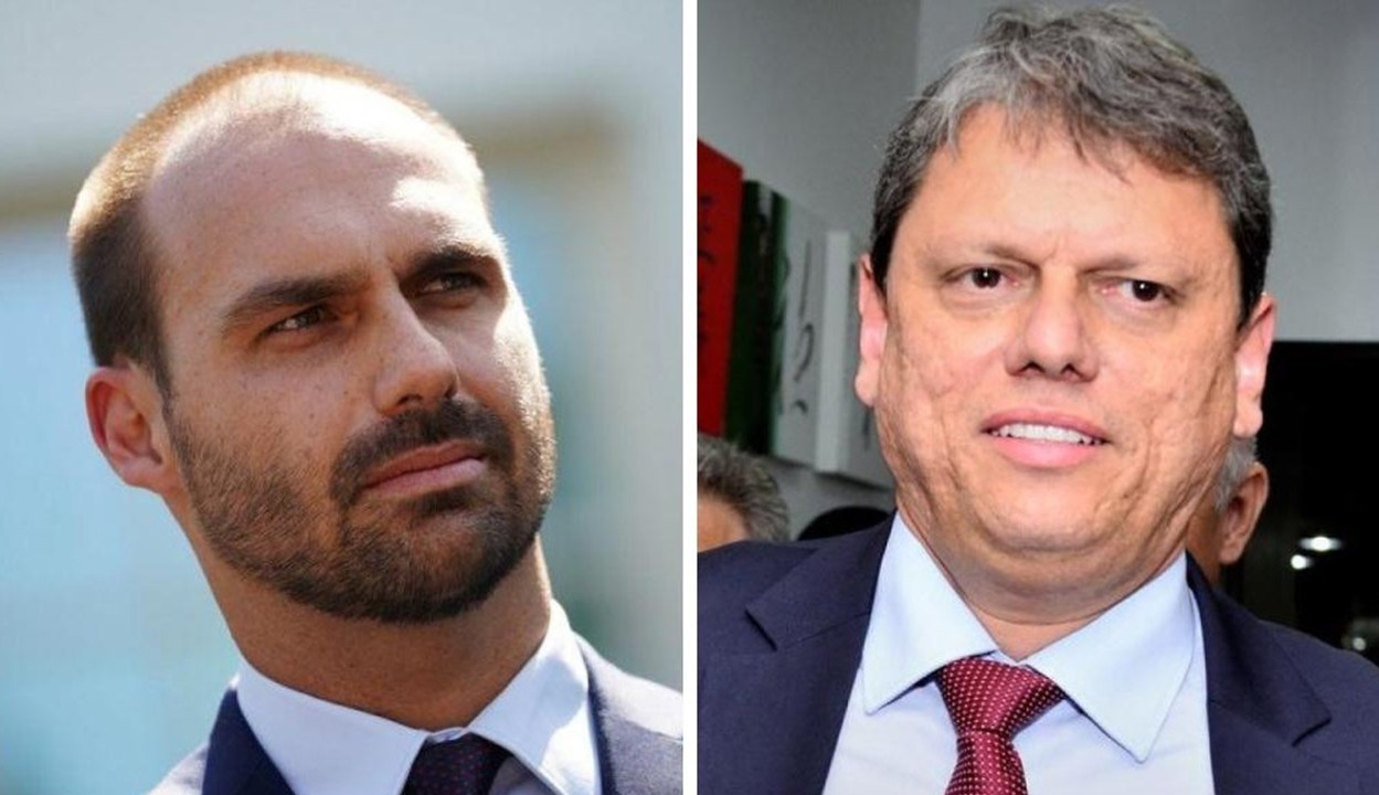 Eduardo Bolsonaro quer disputar presidência contra Tarcísio de Freitas