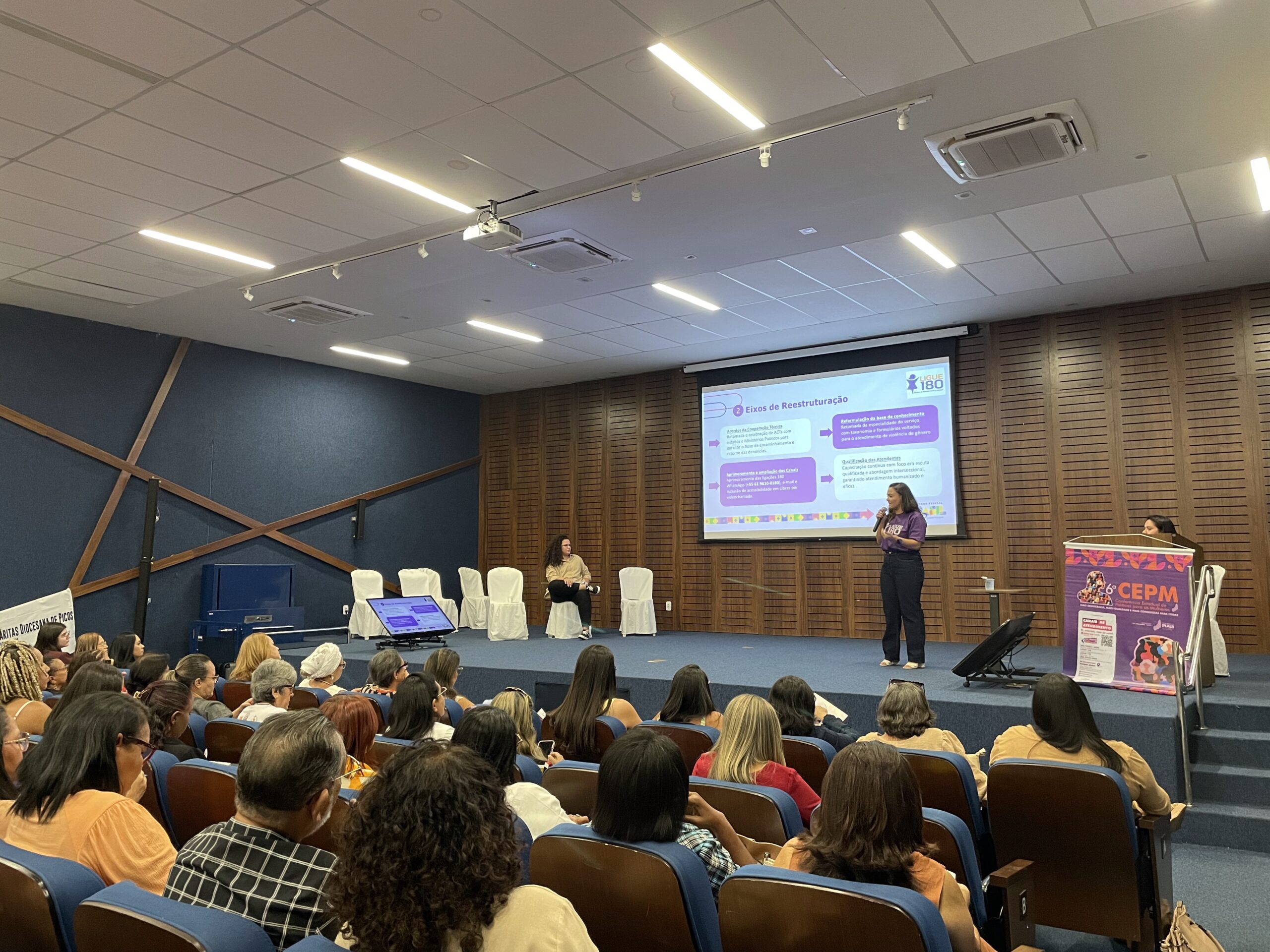 Conferência Estadual das Mulheres apresenta Painel do Ligue 180 e Observatório da Mulher Piauiense