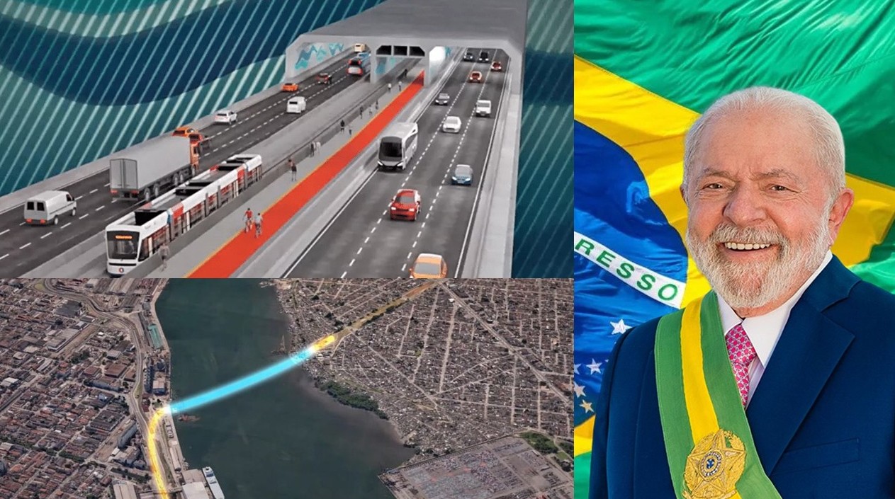 Túnel Santos-Guarujá: mais um sonho centenário que Lula tira do papel. Obras iniciam agora em 2025