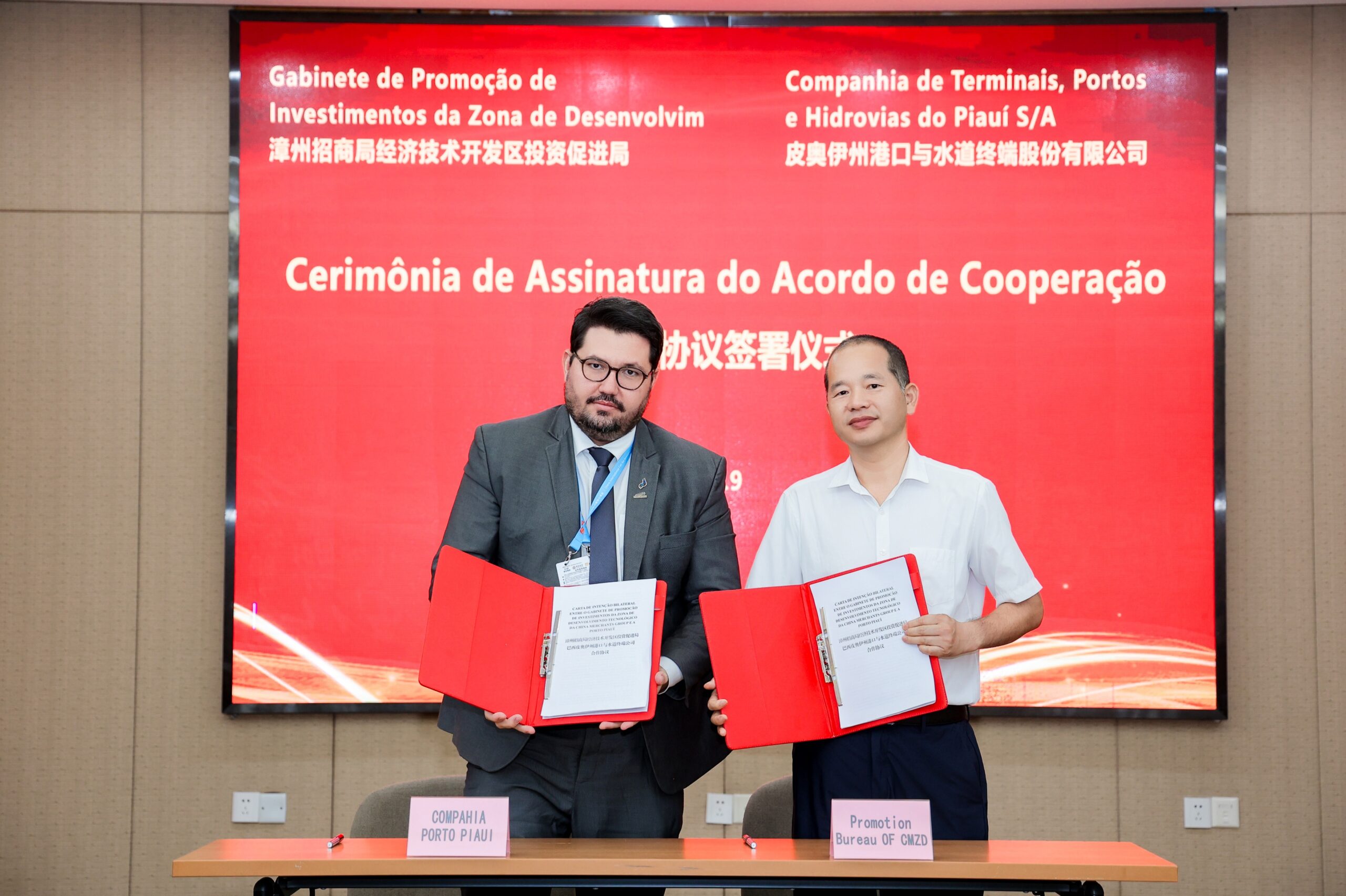 Companhia Porto Piauí assina carta de intenção bilateral com a gigante chinesa CMPort