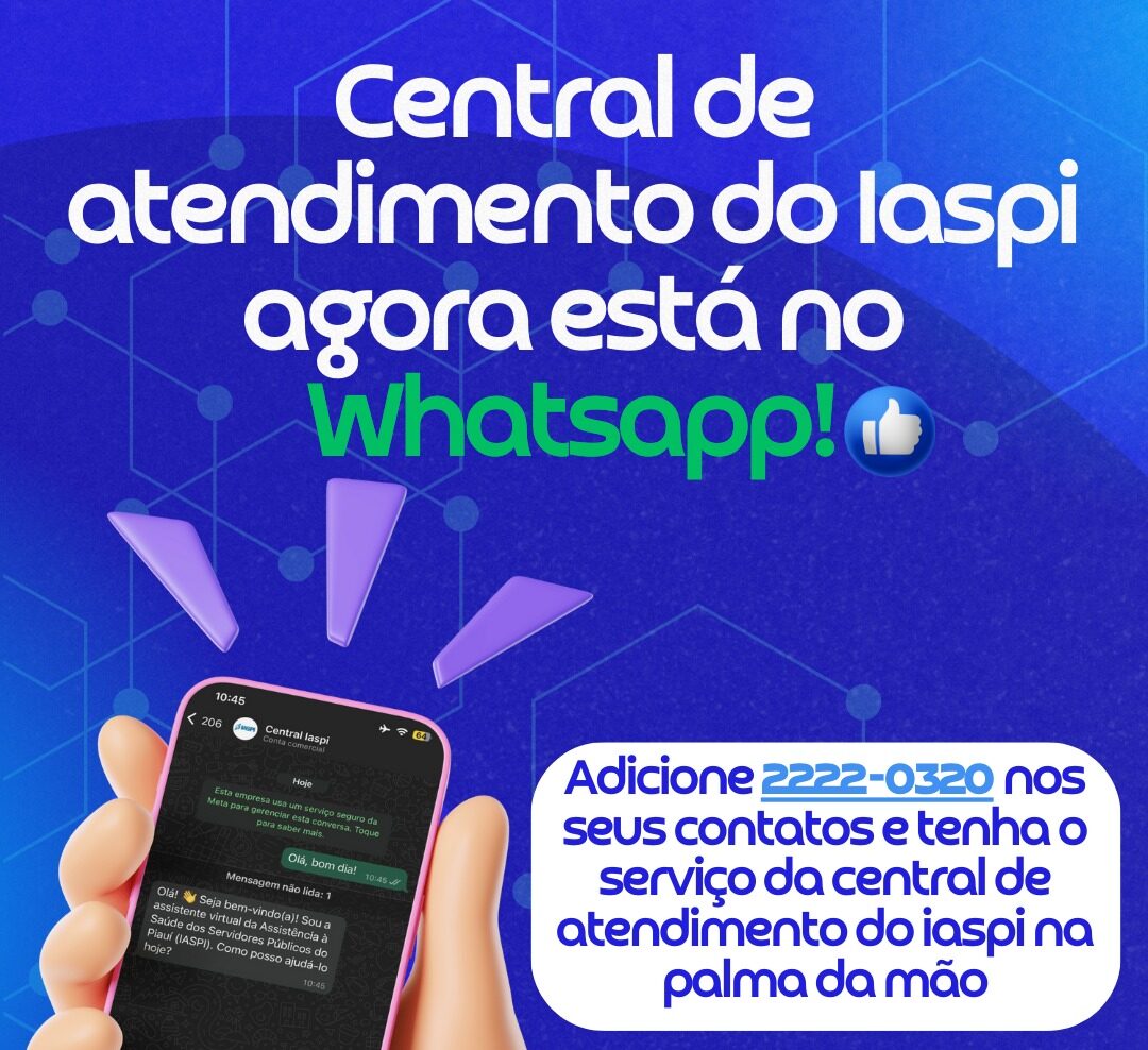 Iaspi oferece serviço da Central de Atendimento no WhatsApp