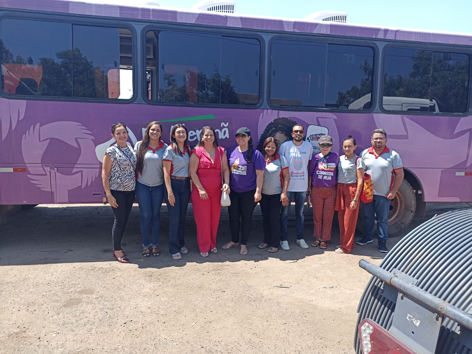 Ônibus Lilás promove ação de enfrentamento à violência contra mulheres em Santo Antônio de Lisboa