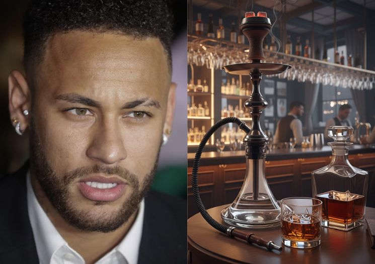 Neymar está “viciado em narguilé e uísque”, diz jornalista