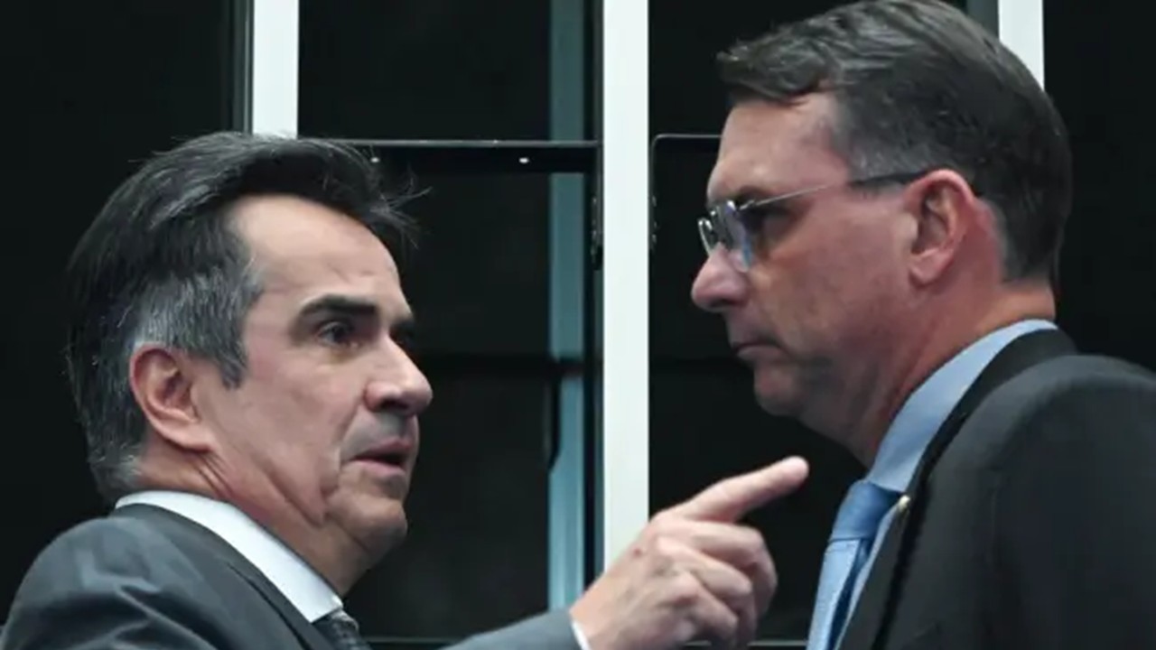 O 'chega pra lá' de Flávio Bolsonaro em Ciro Nogueira sobre a vice de Tarcísio