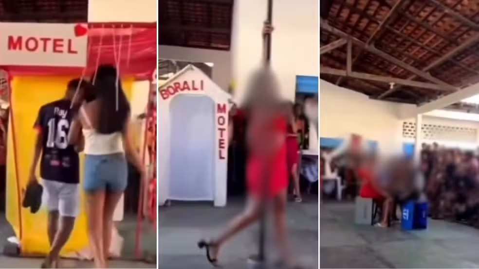Alunos montam 'motel' e simulam atos sexuais em gincana escolar no MA