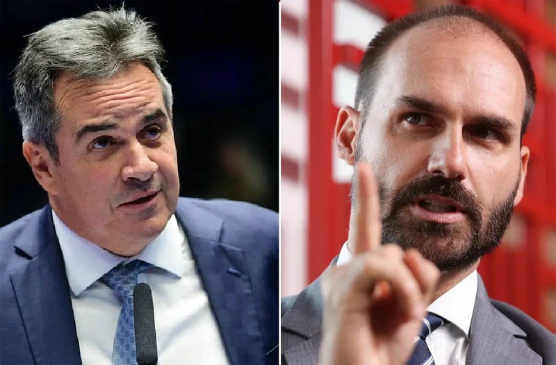 Eduardo Bolsonaro perde a linha e rebate ataques de Ciro Nogueira