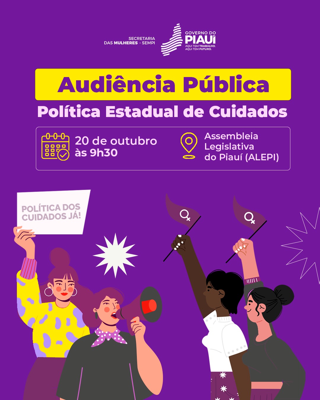 Sempi convoca sociedade para audiência pública sobre a criação da Política Estadual de Cuidados