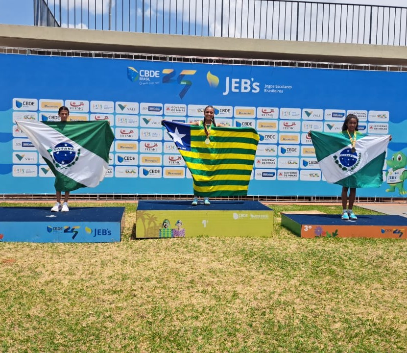 Piauiense Yasmin Cruz conquista ouro na prova dos 80 metros e se torna a melhor do Brasil nos Jogos Escolares