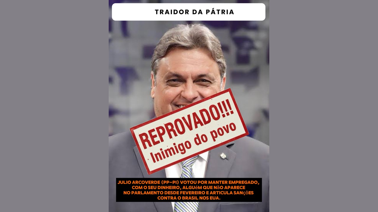 Júlio Arcoverde defende Eduardo Bolsonaro e mantém aliado das elites pago com dinheiro público