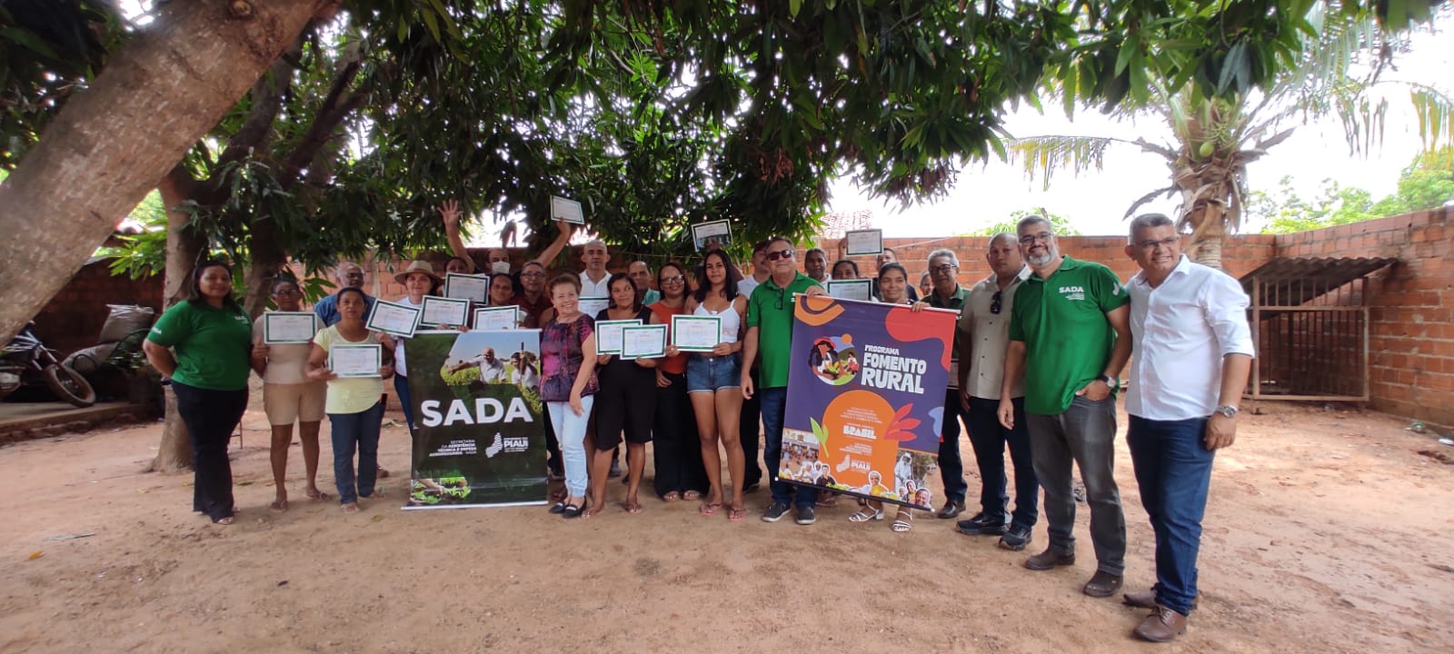 Sada entrega certificados do curso de Horticultura para famílias da zona rural de Nazária