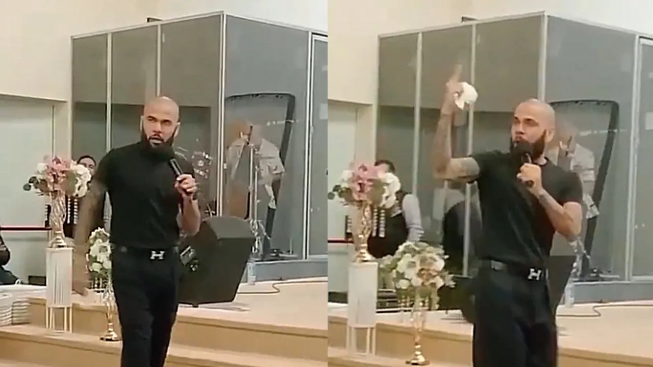 VÍDEO: Daniel Alves aparece pregando em igreja evangélica