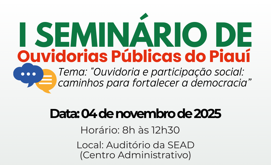 Teresina sedia I Seminário de Ouvidorias Públicas do Piauí na terça (4)