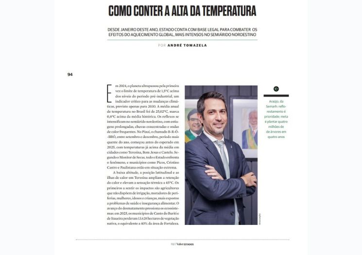 Piauí é destaque nacional em ações contra mudanças climáticas
