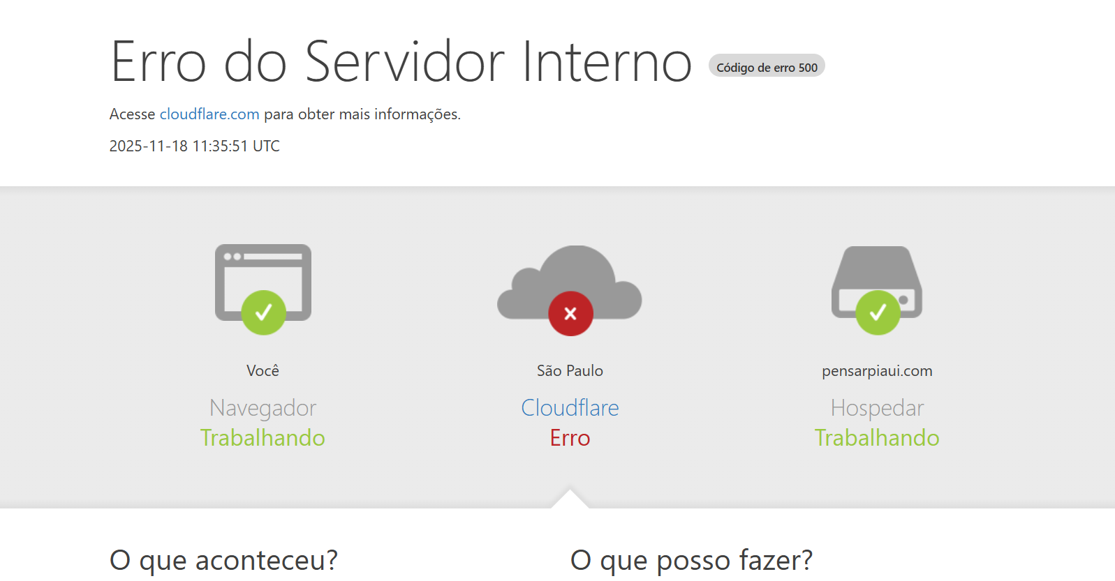 Sites e diversos serviços digitais enfrentam instabilidade global