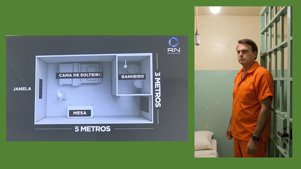 Como é a sala onde Bolsonaro está preso preventivamente na PF