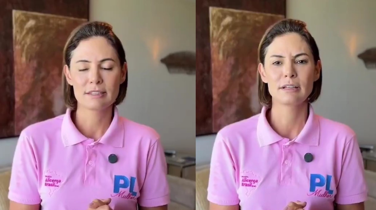 Michelle grava vídeo sobre prisão de Bolsonaro