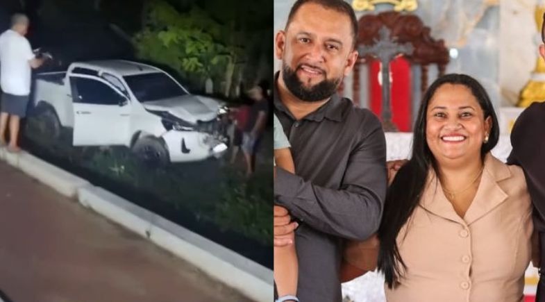 Carro com prefeita grávida colide com vaca no Piauí