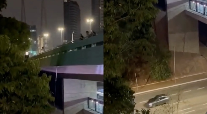 VÍDEO: Mulher bate a cabeça após salto de bungee jump em SP