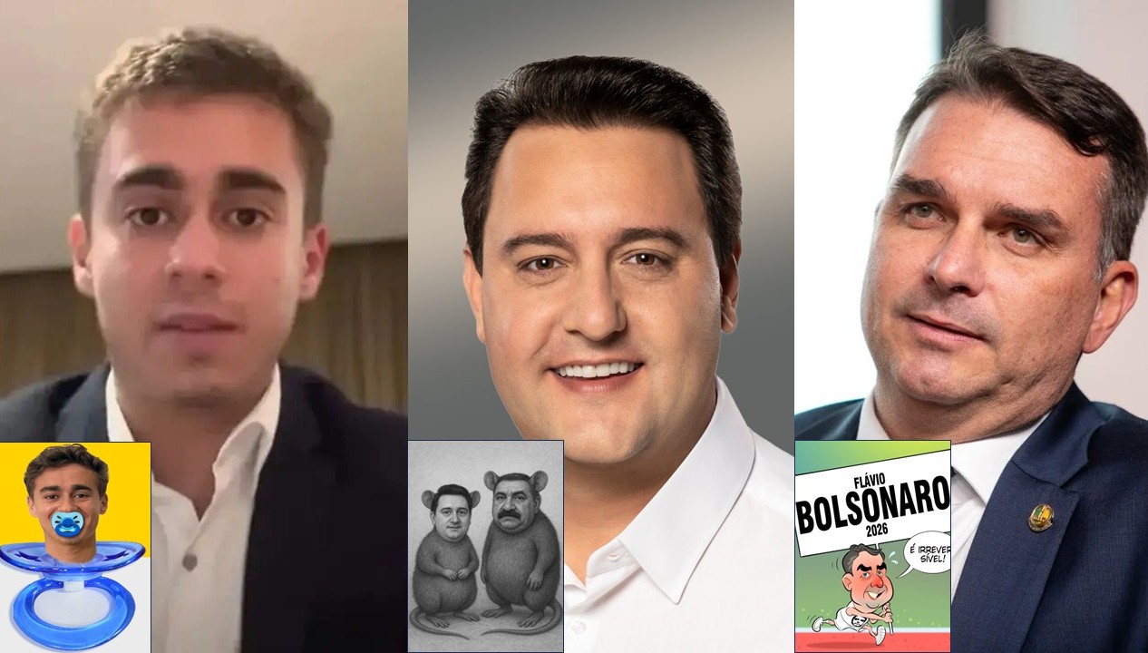 CHUPETINHA QUER RATINHO. Nikolas menospreza e frita candidatura de Flávio Bolsonaro