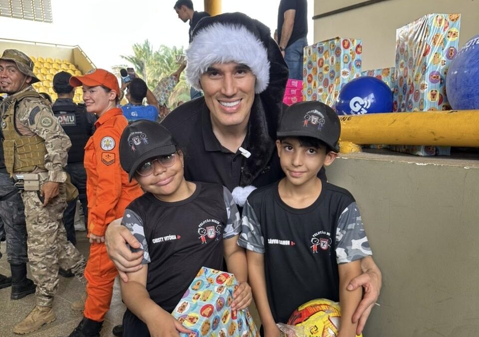 Secretaria da Segurança promove Natal com entrega de presentes e atividades para 450 crianças dos Pelotões Mirins