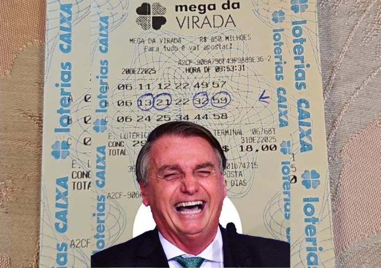 Bolsonaro aposta no número 13 e acerta quadra na Mega da Virada