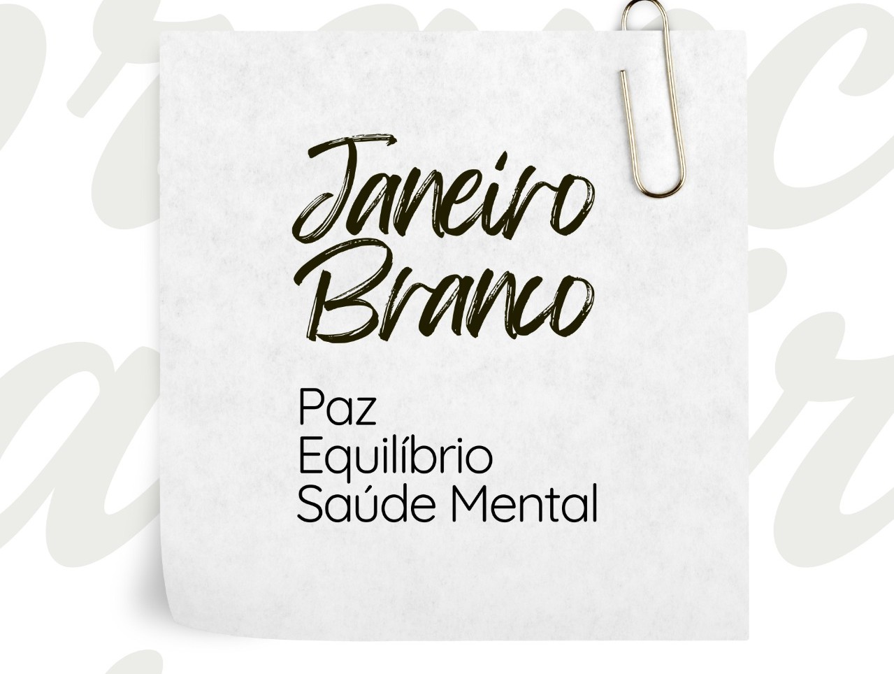 Campanha Janeiro Branco de 2026 tem como foco “paz, equilíbrio e saúde mental”
