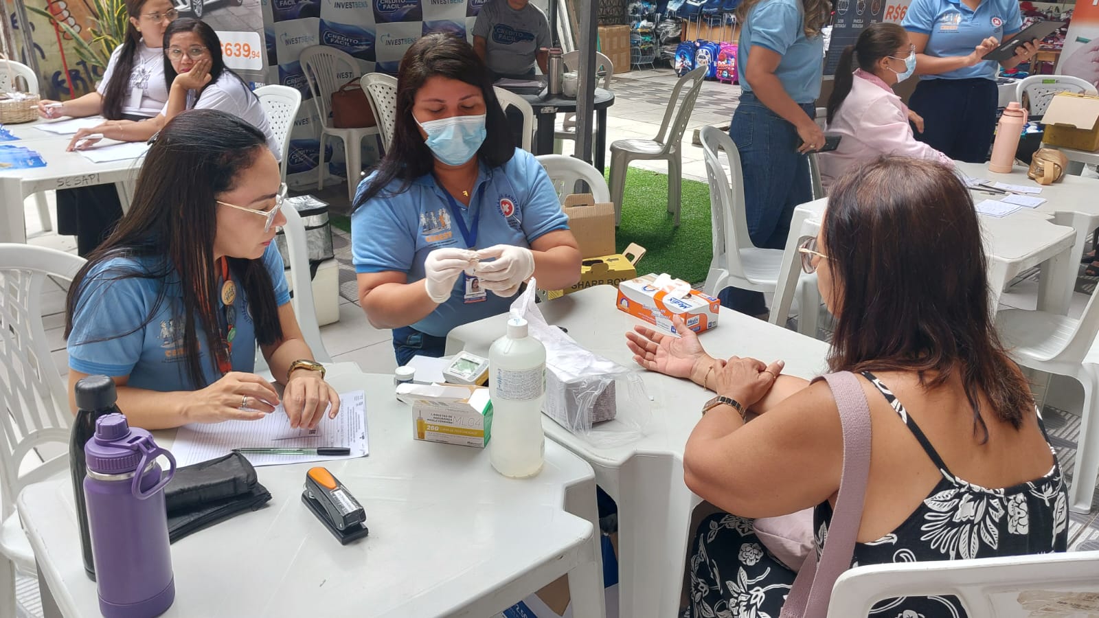 Janeiro Branco: Sesapi promove ação de saúde mental para trabalhadores no centro de Teresina