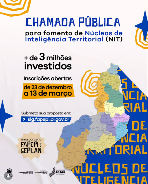 Edital destina R$ 3,28 milhões para o desenvolvimento de soluções voltadas a problemas dos territórios piauienses