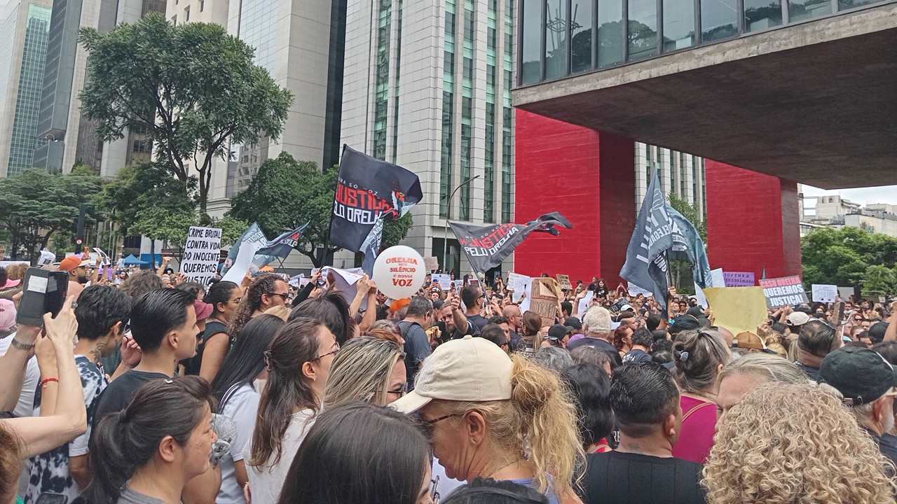 Cão Orelha: manifestantes lotam avenida Paulista e pedem por justiça